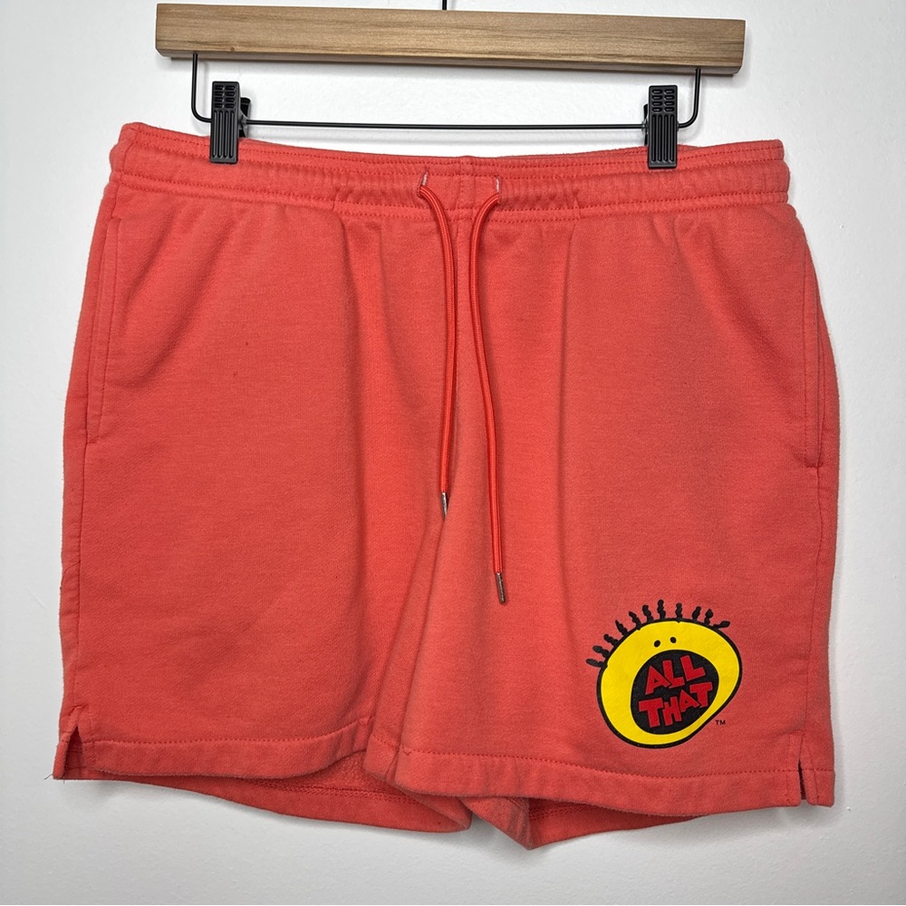 Vintage All That Nickelodeon Shorts with Elastic Waistband and Drawstring